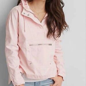 American Eagle Pink Hooded Jacket